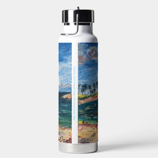 アロハモーニング絵を描ズ ウォーターボトル (右面)