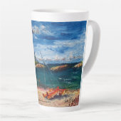 アロハモーニング絵を描ズ カフェラテマグ (右アングル)