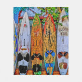 アロハヤール フリースブランケット (正面)