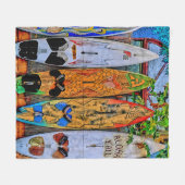 アロハヤール フリースブランケット (正面(横))