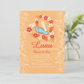 アロハラブルアウ(ハワイ式宴会)ブライダルシャワー招待 招待状 (スタンド正面)