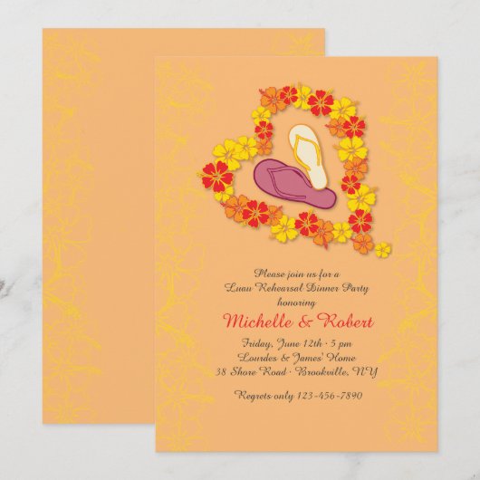 アロハラブ招待状 招待状 (正面/裏面)