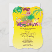 アロハルアウ（ハワイ式宴会）の誕生会 招待状 (正面)