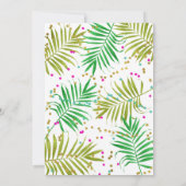 アロハルアウ(ハワイ式宴会)ガールズトロピカルフラミンゴバースデーパーティー 招待状 (裏面)