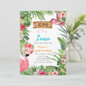 アロハルアウ（ハワイ式宴会）ガールバースデーパーティー 招待状 (スタンド正面)