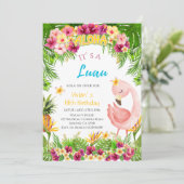 アロハルアウ（ハワイ式宴会）ガールバースデーパーティー 招待状 (スタンド正面)