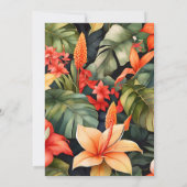 アロハルアウ(ハワイ式宴会)トロピカルアイランドビーチ卒業パーティー 招待状 (裏面)