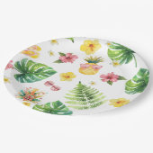 アロハルアウ(ハワイ式宴会)トロピカルバースデーパーティー ペーパープレート (アングル)