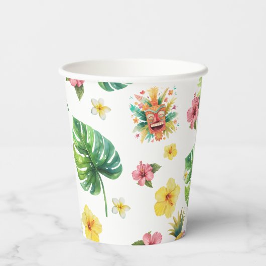 アロハルアウ（ハワイ式宴会）トロピカルバースデーパーティー 紙コップ (裏面)