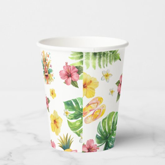 アロハルアウ(ハワイ式宴会)トロピカルバースデーパーティー 紙コップ (右)