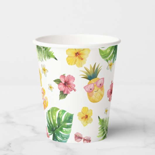 アロハルアウ（ハワイ式宴会）トロピカルバースデーパーティー 紙コップ (正面)
