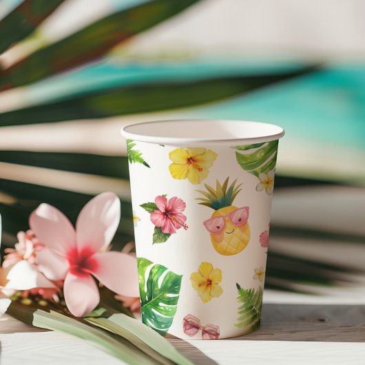 アロハルアウ（ハワイ式宴会）トロピカルバースデーパーティー 紙コップ