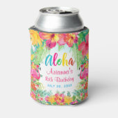 アロハルアウ（ハワイ式宴会）トロピカルフラミンゴ誕生日 缶クーラー (缶裏面)