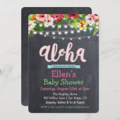 アロハルアウ(ハワイ式宴会)トロピカルベビーシャワー招待状 招待状 (正面/裏面)
