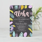 アロハルアウ（ハワイ式宴会）トロピカル引っ越し祝いパーティーパーティの招待状 招待状 (スタンド正面)