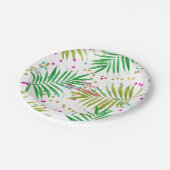 アロハルアウ（ハワイ式宴会）トロピカル葉スバースデーパーティー ペーパープレート (アングル)
