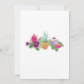 アロハルアウ(ハワイ式宴会)トロピカル誕生日フラミンゴパーティー招待状 招待状 (裏面)