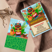 アロハルアウ(ハワイ式宴会)ハワイアントロピカルベビーシャワー 招待状