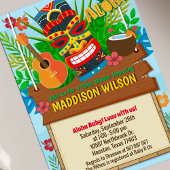 アロハルアウ(ハワイ式宴会)ハワイアントロピカルベビーシャワー 招待状