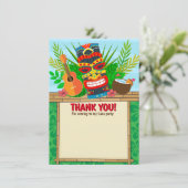 アロハルアウ(ハワイ式宴会)ハワイアン熱帯誕生日ベビーシャワー サンキューカード (スタンド正面)