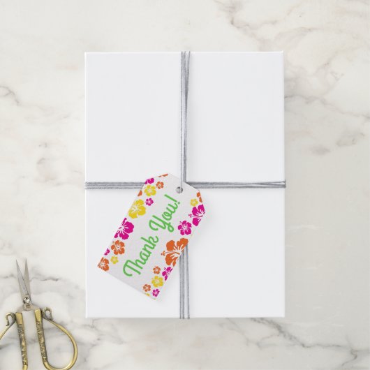 アロハルアウ（ハワイ式宴会）バースデーパーティー ギフトタグ (より糸付き)