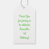 アロハルアウ（ハワイ式宴会）バースデーパーティー ギフトタグ (裏面)