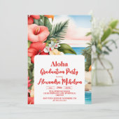 アロハルアウ(ハワイ式宴会)パーティー熱帯フローラ卒業 招待状 (スタンド正面)