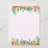 アロハルアウ(ハワイ式宴会)パーティー熱帯卒業招待状 招待状 (裏面)