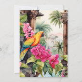 アロハルアウ(ハワイ式宴会)パーティー熱帯卒業 招待状 (裏面)