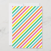 アロハルアウ(ハワイ式宴会)ビーチ誕生日ブラウンヘアガールインビタティ 招待状 (裏面)