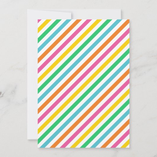 アロハルアウ（ハワイ式宴会）ビーチ誕生日ブラウンヘアガールインビタティ 招待状 (裏面)