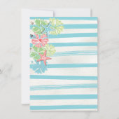 アロハルアウ(ハワイ式宴会)熱帯フローラ夏パーティー 招待状 (裏面)