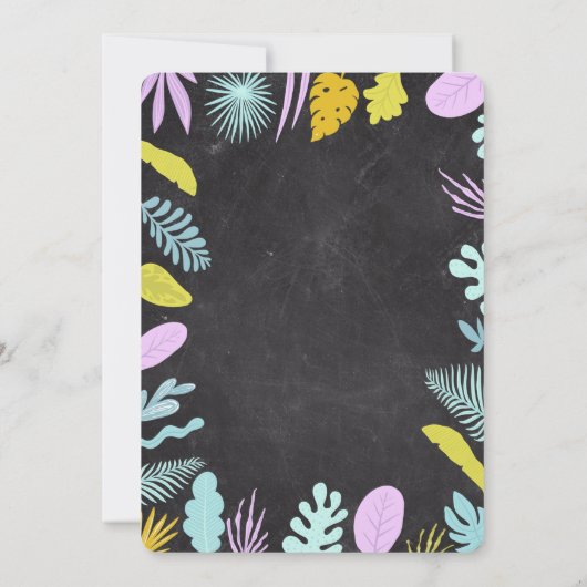 アロハルアウ(ハワイ式宴会)熱帯卒業パーティー招待状 招待状 (裏面)