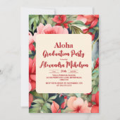 アロハルアウ（ハワイ式宴会）熱帯卒業パーティー 招待状 (正面)