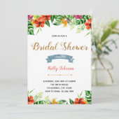アロハルアウ(ハワイ式宴会)熱帯夏ブライダルシャワーパーティー 招待状 (スタンド正面)