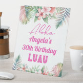 アロハルアウ(ハワイ式宴会)熱帯成人誕生日 台座サイン (インサイチュ)