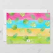 アロハルアウ(ハワイ式宴会)誕生日熱帯写真 招待状 (裏面)