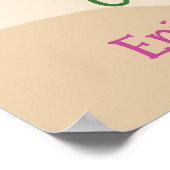 アロハルアウ（ハワイ式宴会）誕生日 ポスター (角)