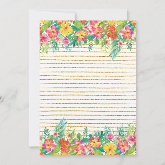 アロハレッズフラミングルエクセレーションルアウ(ハワイ式宴会)パーティー 招待状 (裏面)