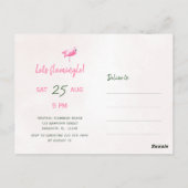 アロハレッツフラミングルトロピカルフォト誕生日パーティー ポストカード (裏面)