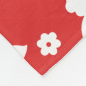 アロハレッドクラシックハワイアンシームレスパターン フリースブランケット (角)