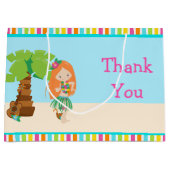 アロハレッドヘアガールありがとう ラージペーパーバッグ (正面)