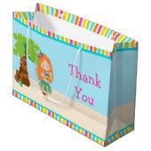 アロハレッドヘアガールありがとう ラージペーパーバッグ (正面アングル)