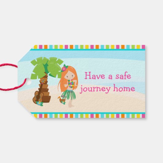 アロハレッドヘアガール ギフトタグ (裏面横)