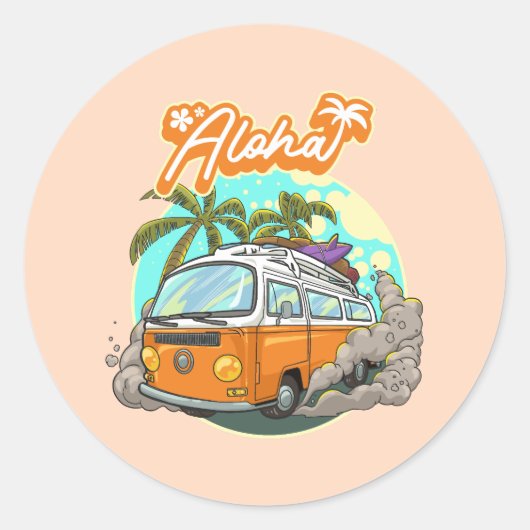 アロハレトロサーフバン ラウンドシール (正面)