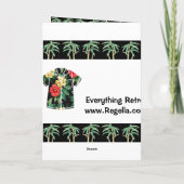 アロハヴィンテージハワイアンシャツグリーティングカード1 カード (裏面)