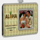 アロハヴィンテージパイナップルハワイアンハワイ シルバープレートフレームオーナメント (右)