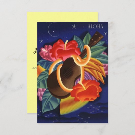 アロハ保存日付熱帯夜ハワイアンハワイ セーブザデート (正面/裏面)