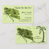 アロハ創造的な名刺からの緑で 名刺 (正面/裏面)