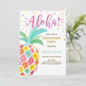 アロハ卒業パーティー招待状パイナップルハワイ 招待状 (スタンド正面)